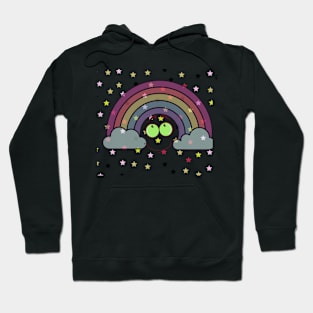 Dark Rainbow and Star Hoodie